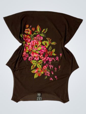 INC International Concepts Braune Blumenmuster Tunika