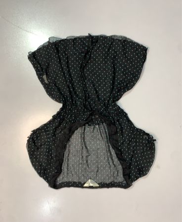TOP TRANSPARANT À POIS NOIRS SPACE ICON FRESH FINDINGS