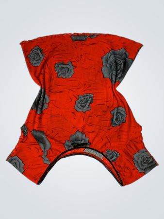 Lulu Red Rose Print Top