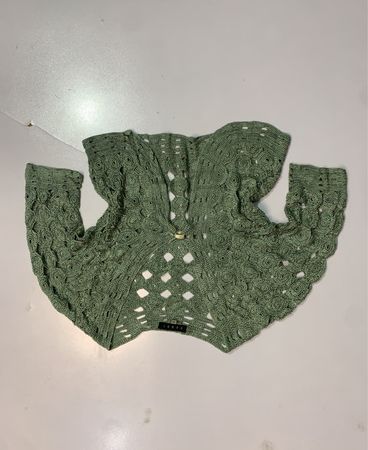 Coast Green Crocheted Bolero Cardigan