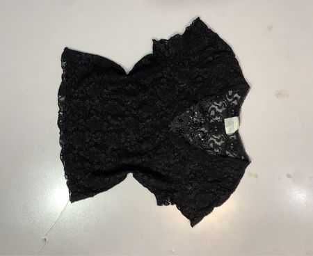 Secret Treasures Black Lace Top