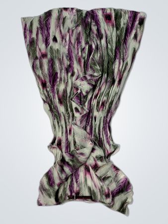 HAYLEY MATTHEWS Feather Print Pleated Dress