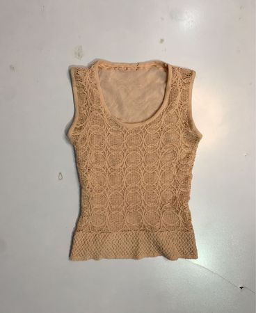 Beige Lace Tank Top