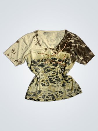 T-Shirt mit abstraktem Druck