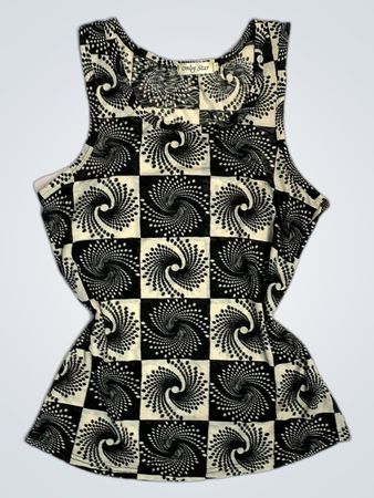 Only Star Black and White Swirl Print Dress