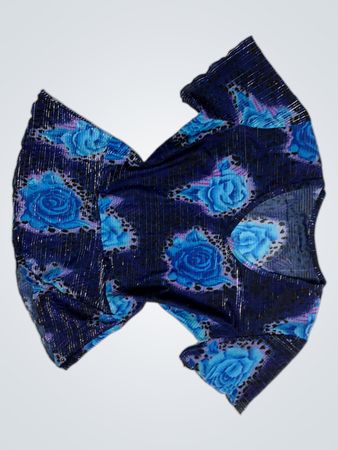 Haut à motif floral bleu