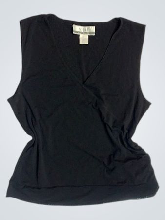 Nine & Company Schwarzes V-Ausschnitt-Top