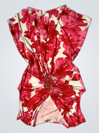 Boutique Girls Pink Floral Print Kaftan Top