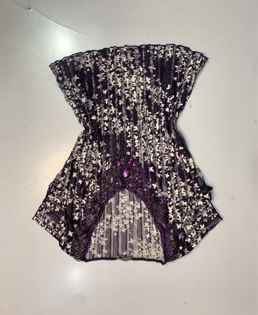 Per Una Damen Lila Blumen Plissee Spitze Top