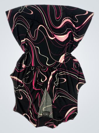JKLA California Damen Top mit schwarzem Wirbelmuster