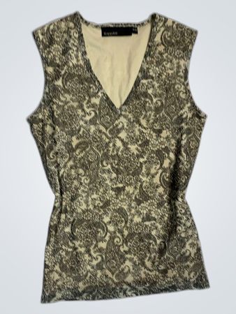 KappAhl Paisley Print V-Neck Top