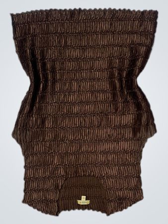 NICOLA Brown Smocked Top