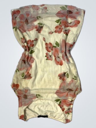 Creme-Farbenes Top mit Blumenmuster