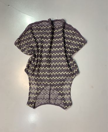 Nächstes Damen Lila & Creme Zickzack Stricktop Größe UK 10