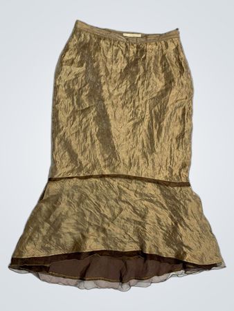 ZAZA Women's Gold Sheer Trim Skirt