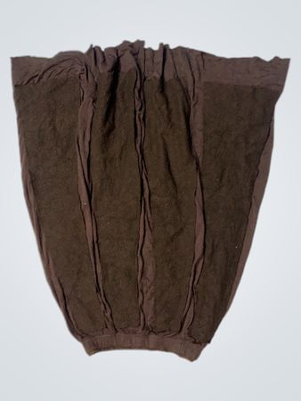 Brauer strukturierter Rock mit elastischem Taillenbund