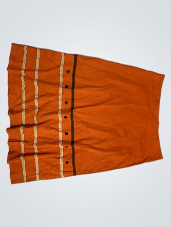 Kerro Casuals oranger Rock mit Streifen und Knöpfen