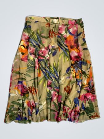 ELEMENTZ Damen Blümchenmuster geraffte Taille Rock Größe L