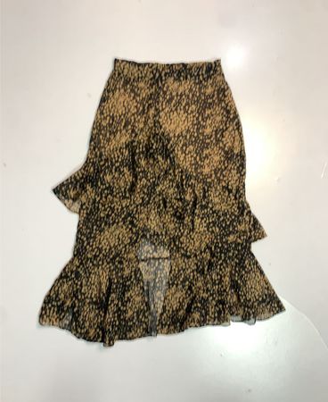 Die Style House Schwarz und Braun Blumenmuster Transparente Bluse