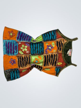 E+H Hippie 100% Baumwolle Hergestellt in Nepal Patchwork Tanktop