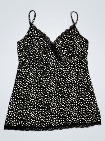 Débardeur à pois NO EXCUSE avec dentelle