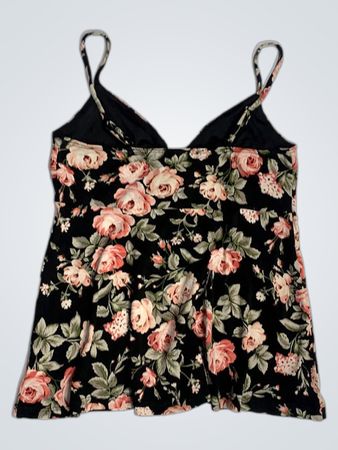 Ambiance Black Floral Print Cami Top