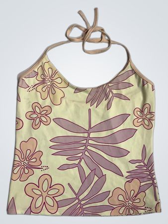 Damen Haltertop mit Blumenmuster