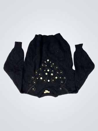 Pull noir Jamie Scott avec embellissements décoratifs