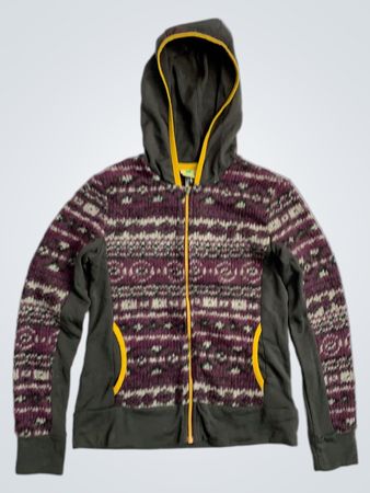 PrimaLoft Women's Full Zip Hoodie with Fair Isle Pattern