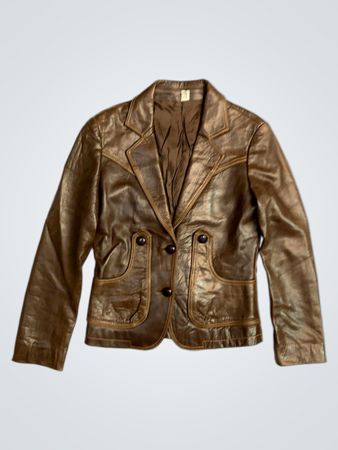 Preview Brown Leather Jacket Size 42