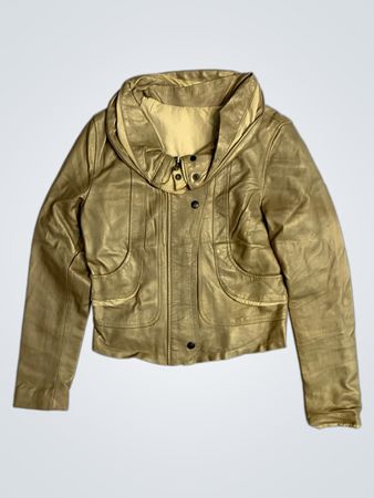 Goldene Lederjacke