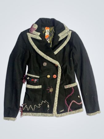 Desigual Black Embroidered Jacket