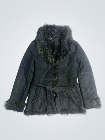 Black Faux Fur Trimmed Jacket