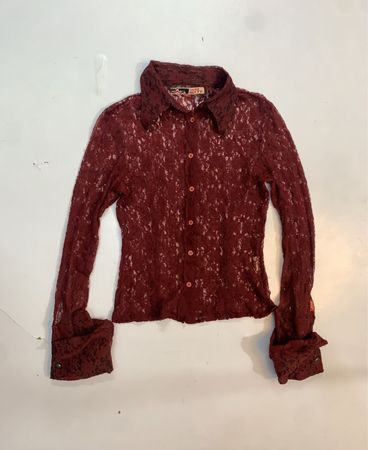 Camisa de manga larga abotonada de encaje Miss Sixty