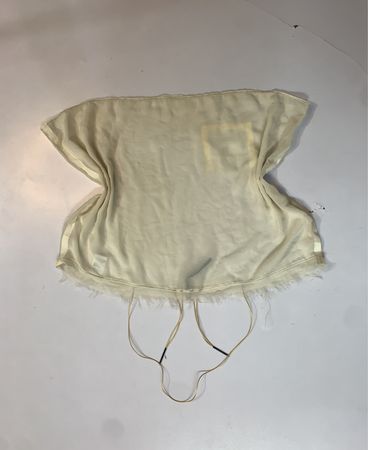 cop. copine hellbeiges transparentes Top mit Fransen