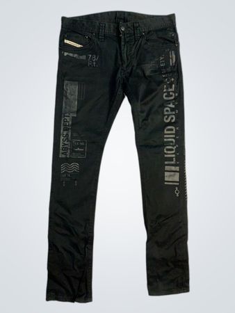 Pantalon cargo graphique Diesel Black