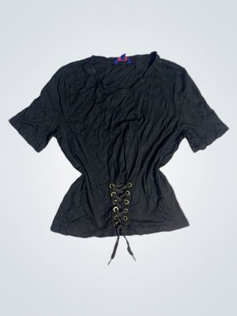 Aeropostale schwarzes Korsett-T-Shirt