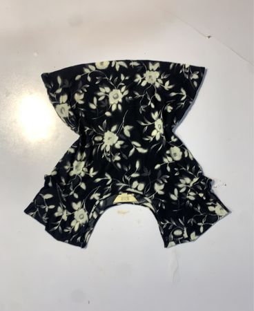 BOGIE Black Floral Print Top mit Größenkennzeichnung L
