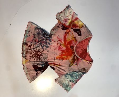 Christine Laure Pink Floral Mesh Top