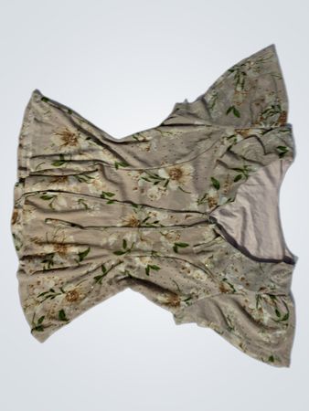 Beige Top mit Blumenmuster