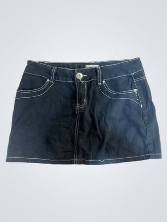 Mötivi schwarzer Jeans-Minirock mit Strassverzierung
