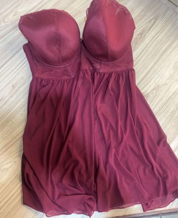 Curvy Kate Burgunderrotes Babydoll-Dessous
