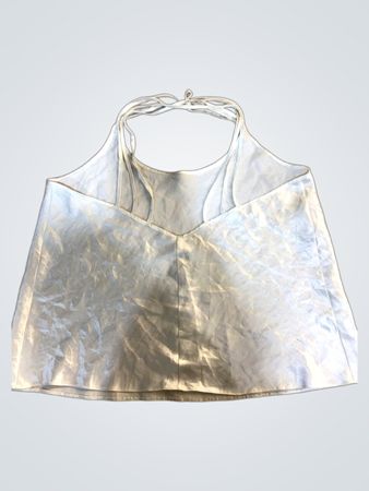 Weiße Satin-Cami-Top