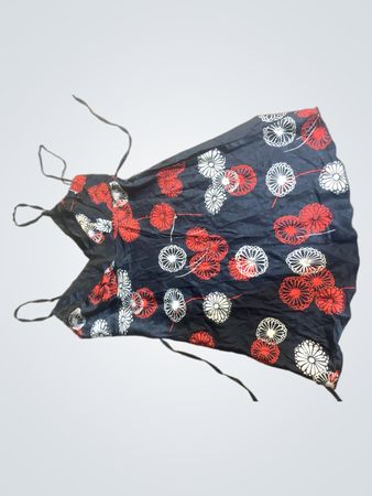 SELECT Women's Schwarzes Slipkleid mit Blumenmuster Größe 12