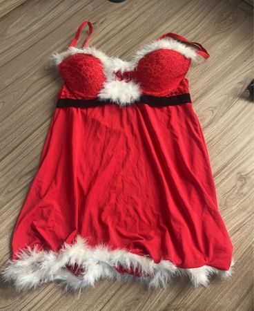 Rotes Christmas-Lingerie-Babydoll
