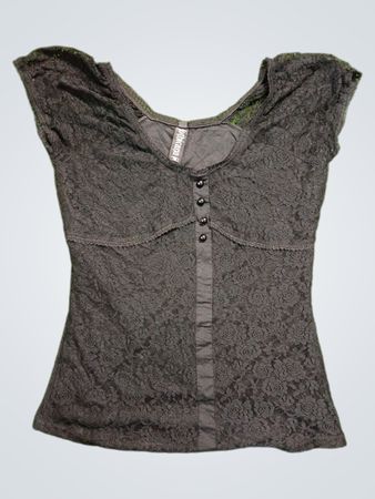 Gothicana Black Lace Top