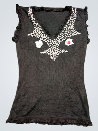 Black Embellished Top