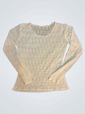 White Lace Long-Sleeve Top