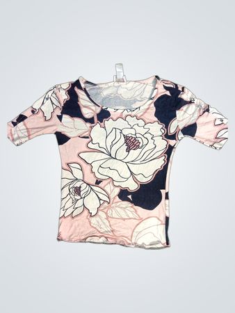 Mona Floral Print Short-Sleeve Blouse
