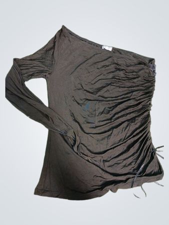 Naf Naf Off-Shoulder Long-Sleeve Blouse